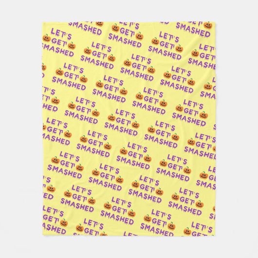 Laten we Paars met pompoen maken Fleece Deken (Voorkant)