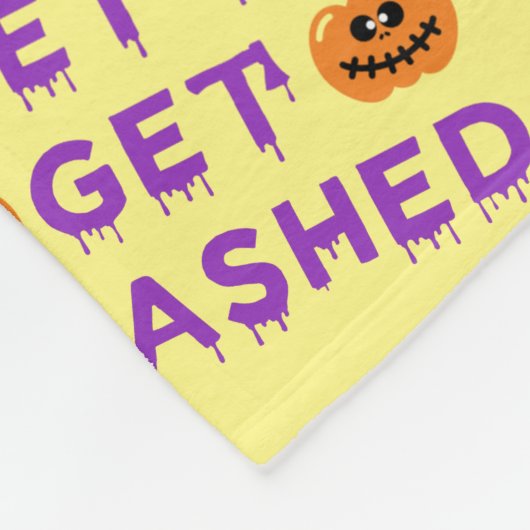 Laten we Paars met pompoen maken Fleece Deken (Hoek)