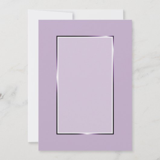 Laten we Paarse Roos plateren Kaart (Achterkant)