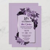 Laten we Paarse Roos plateren Kaart (Voorkant / Achterkant)