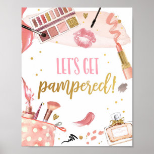 Laten we Pampered Spa Party Makeup Glamor Girl hal Poster