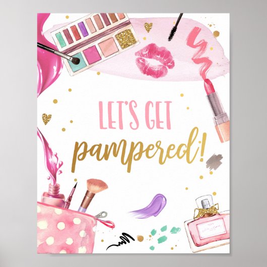 Laten we Pampered Spa Party Makeup Glamor Girl P Poster (Voorkant)