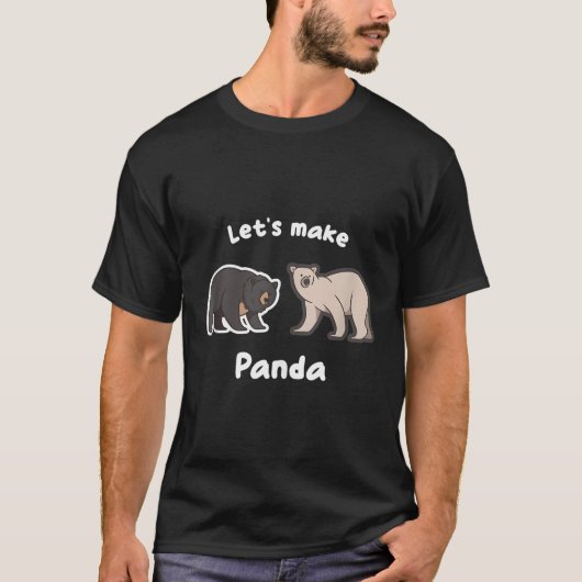 Laten we panda wilde panda bamboe maken t-shirt (Voorkant)