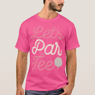 Laten we Par Golfspeler Golfer Dad Papa Mannen Gra T-shirt