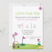 Laten we par-t-shirt 1e verjaardagsfeestje, golfve kaart (Voorkant)