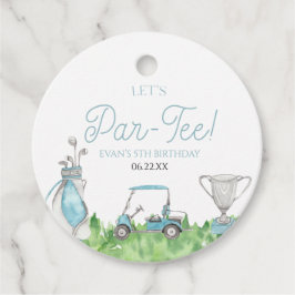 Laten we Par-T-shirt Blue Golf verjaardagsfeestje Bedankjes Labels