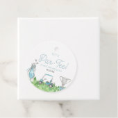 Laten we Par-T-shirt Blue Golf verjaardagsfeestje Bedankjes Labels (In situ)