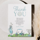 Laten we Par-T-shirt Blue Golf verjaardagsfeestje Bedankkaart