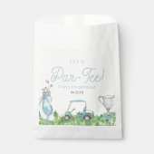 Laten we Par-T-shirt Blue Golf verjaardagsfeestje Bedankzakje (Voorkant)