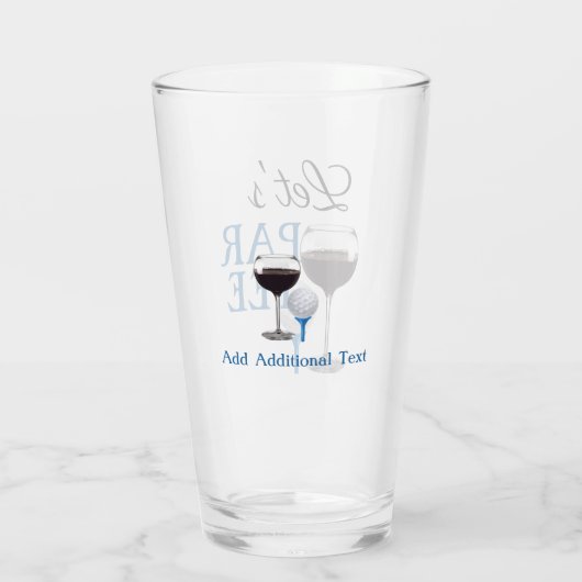 Laten we PAR T-SHIRT glazen beker (Achterkant)