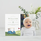 Laten we Par T-shirt Golf Argyle Patroon Foto Kaart (Staand voorkant)