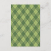 Laten we Par T-shirt Golf Argyle Patroon Verjaarda Informatiekaartje (Achterkant)