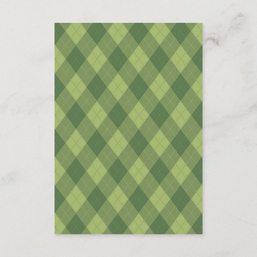 Laten we Par T-shirt Golf Argyle Patroon Verjaarda Informatiekaartje (Achterkant)