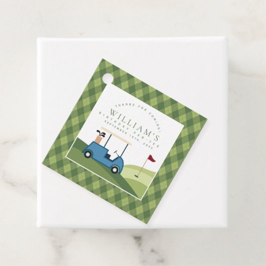 Laten we Par T-shirt Golf Argyle Pattern Eerste Ve Bedankjes Labels (In situ)