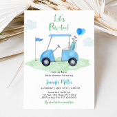 Laten we Par-t-shirt Golf Baby shower Kaart