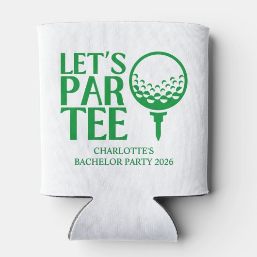 Laten we Par T-shirt Golf Bachelorette Party Blikjeskoeler (Achterkant)