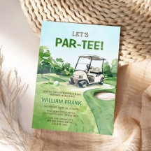 Laten we Par-T-shirt Golf Boy Party Baby shower