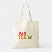 Laten we Par T-shirt Golf Golfing Golfer Golfspele Tote Bag (Achterkant)