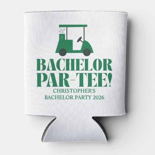 Laten we Par T-shirt Golf vrijgezellenfeest Blikjeskoeler (Voorkant)