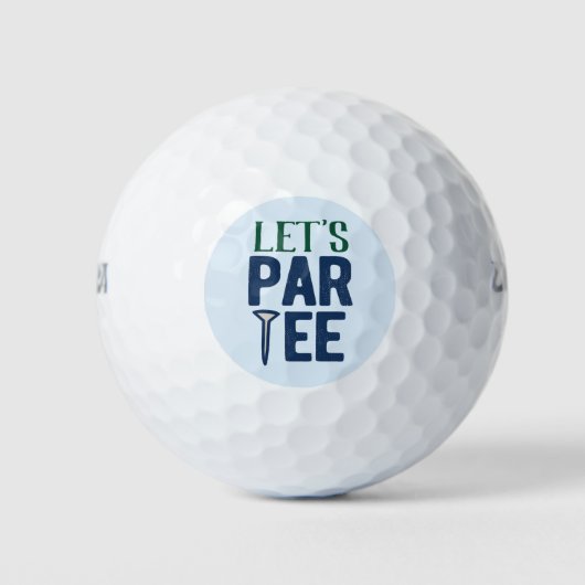 Laten we Par-T-shirt Golfballen (Voorkant)