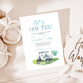 Laten we Par-t-shirt golfthema Baby shower uitnodi Kaart