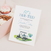 Laten we Par-t-shirt golfthema Baby shower uitnodi Kaart