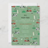 Laten we Par-T-shirt golfthema verjaardagsfeestje Kaart (Voorkant)