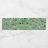 Laten we Par-T-shirt golfthema verjaardagsfeestje Waterfles Etiket (Enkel label)