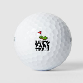Laten we Par T-shirt met golfvlag Golfballen