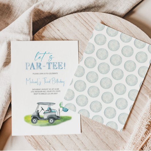 Laten we Par-t-shirt Mini Golf Boy Verjaardagsuitn Kaart