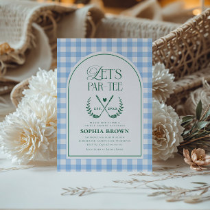 Laten we Par-T-shirt Modern Golf Vrijgezellenfeest Kaart