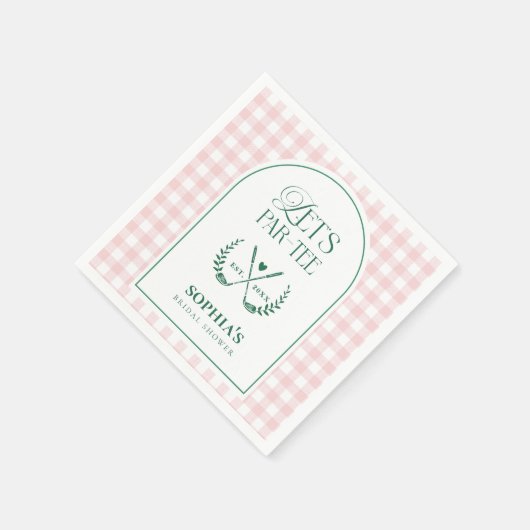 Laten we Par-T-shirt Modern Golf Vrijgezellenfeest Servet (Hoek)