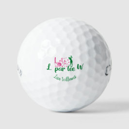 Laten we Par T-shirt Monogram Genaamd Grappig eenv Golfballen