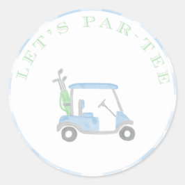 Laten we Par-T-shirt ronde Stickers