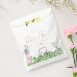 Laten we Par-T-shirt Roze Golfverjaardagsfeest vie Bedankzakje