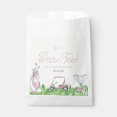 Laten we Par-T-shirt Roze Golfverjaardagsfeest vie Bedankzakje (Voorkant)