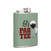 Laten we PAR T-SHIRT Vinyl Verpakte kolf Heupfles (Rechts)