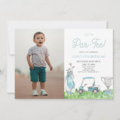 Laten we par-T-shirt zijn! Blue Golf Afbeelding ve Kaart (Voorkant)