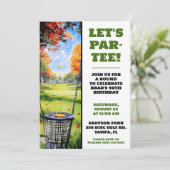 Laten we par-T-shirt zijn! Disc Golf verjaardagsfe Kaart (Staand voorkant)