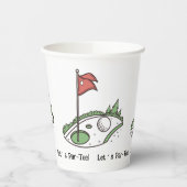 Laten we par-T-shirt zijn! Golf League Party Papieren Bekers (Links)
