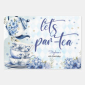 Laten we par-tea bloemenverjaardag voor kinderen inpakpapier vel (Voorkant)