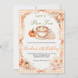 Laten we Par-Tea Bruidsuitnodiging | Herfstpomp Kaart