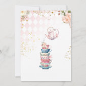 Laten we Par-Tea meisje verjaardag uitnodigen, Tea Kaart (Achterkant)