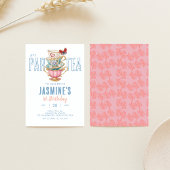 Laten we Par-Tea party verjaardagsuitnodiging Kaart