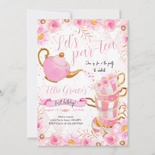 Laten we Par-tea Tea Party Kaart