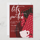 Laten we par-tea, thee elegant en eenvoudige verja kaart (Voorkant)