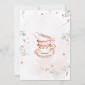 Laten we Par-tea Verjaardag Thee Feest Uitnodiging (Achterkant)