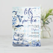 Laten we par-tea verjaardag voor kinderen kaart (Staand voorkant)