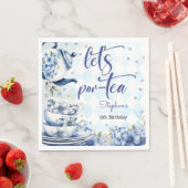 Laten we par-tea verjaardag voor kinderen servet (Insitu)