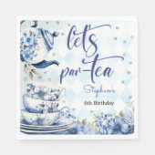 Laten we par-tea verjaardag voor kinderen servet (Voorkant)